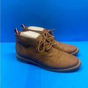 Tommy Hilfiger Women’s Pull On Leather Ankle Booties Tan Brown 8.5 M